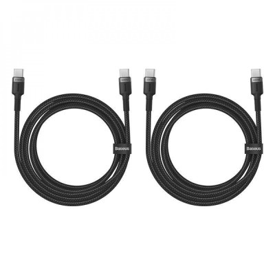 Кабель Baseus Cafule Type-C To Type-C 100W 2m (2pcs) (P10318306003-01) Gray/red