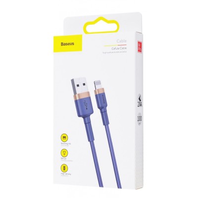 Кабель Baseus Cafule USB for lightning 2.4A 1M (CALKLF-BV1) Gold\Black