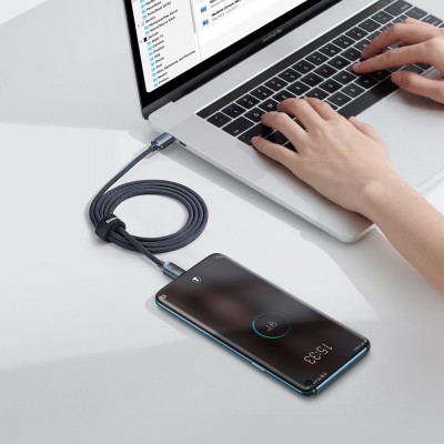Кабель Baseus Crystal Shine Series Fast Charging Data USB кабель Type-C To Type-C 100W 1.2m (CAJY000601) Black