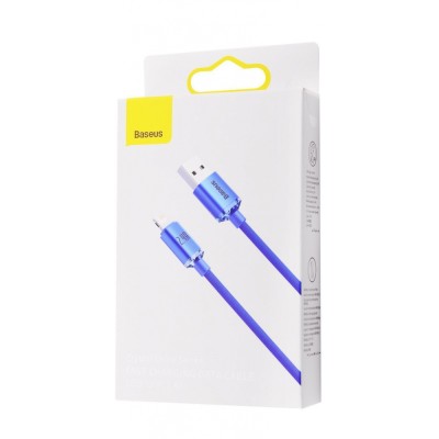 Кабель Baseus Crystal Shine Series Fast Charging Data USB кабель USB To IP 2.4A 1.2m (CAJY001103) Sky Blue