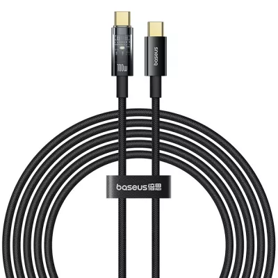 Кабель Baseus Explorer Series Auto Power-Off Type-C To Type-C 100W (1m) (P10319703111-00) Black