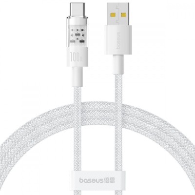 Кабель Baseus Gem Fast-Charging Data Cable Type-C 100W 2m (P10373002211-01) White Кабель Baseus Gem Fast-Charging Data Cable Type-C 100W 2m (P10373002211-01) White