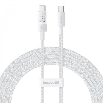 Кабель Baseus Gem Fast-Charging Type-C To Type-C 100W 2m (P10373000211-01) White