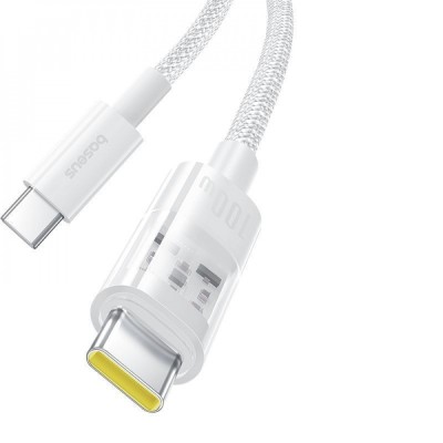 Кабель Baseus Gem Fast-Charging Type-C To Type-C 100W 2m (P10373000211-01) White