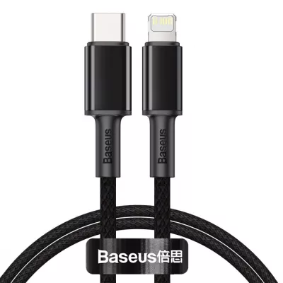 Кабель Baseus High Density Braided Type-C To Lightning PD 20W (1m) CATLGD-01 Black