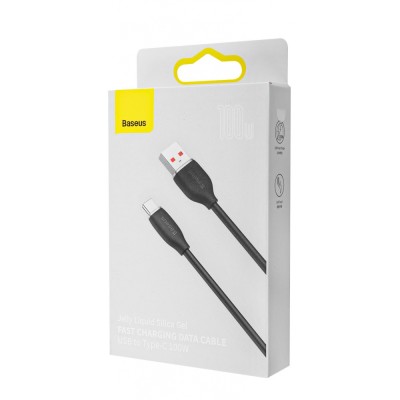Кабель Baseus Jelly Liquid Silica Gel Fast Charging Data USB кабель USB - Lightning 2.4A 2m (CAGD000101) Black