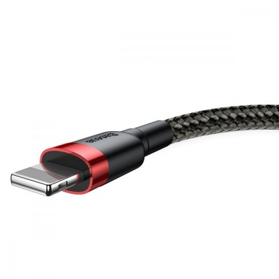 Кабель Baseus Lightning Kevlar Lightning USB кабель 2m (CALKLF-C19) Red