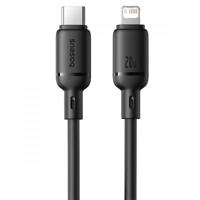 Кабель Baseus Silky Series Fast Charging Type-C to Lightning 20W (1m) (P10377700113-00) Black