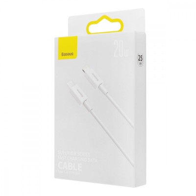 Кабель Baseus Superior Series Fast Charging Data Cable Type-C To IP PD 20W 0.25m (CATLYS-02) White