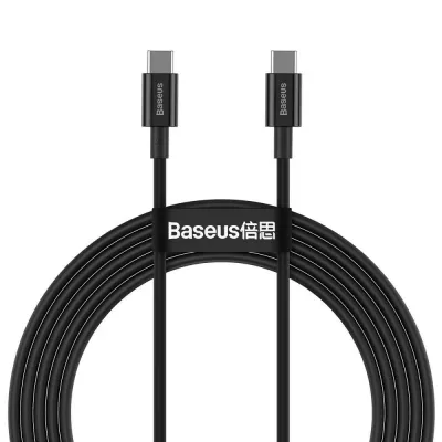 Кабель Baseus Superior Series Fast Charging Data USB кабель Type-C To Type-C 100 W 2М (CATYS-C01) Black