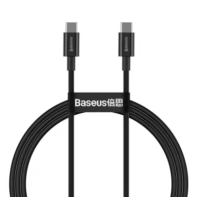 Кабель Baseus Superior Series Fast Charging Data USB кабель Type-C To Type-C 100W 1М (CATYS-B01) Black
