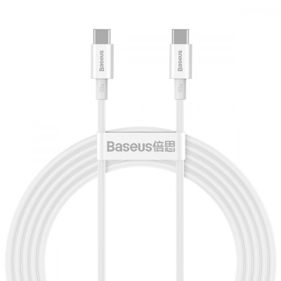 Кабель Baseus Superior Series Fast Charging Data USB кабель Type-C To Type-C 100W 2М (CATYS-C02) White