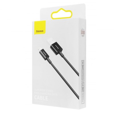 Кабель Baseus Superior Series Fast Charging Lightning 2.4A (1m) (CALYS-A01) Black