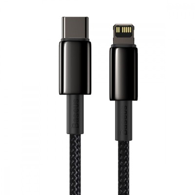 Кабель Baseus Tungsten Gold Type-C To Lightning PD 20W (2m) CATLWJ-A01 Black