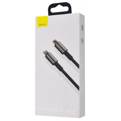 Кабель Baseus Tungsten Gold Type-C To Lightning PD 20W (2m) CATLWJ-A01 Black