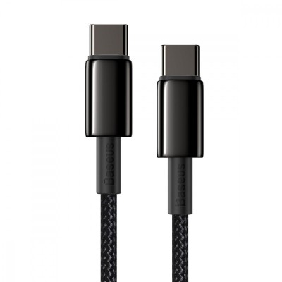 Кабель Baseus Tungsten Gold Type-C to Type-C 100W (CATWJ-A01) Black 2m