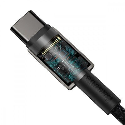Кабель Baseus Tungsten Gold Type-C to Type-C 100W (CATWJ-A01) Black 2m
