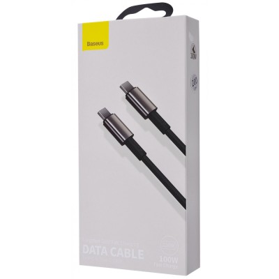 Кабель Baseus Tungsten Gold Type-C to Type-C 100W (CATWJ-A01) Black 2m
