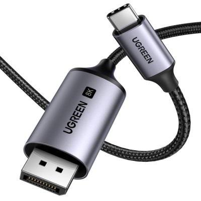 Кабель UGREEN CM556 USB-C To DisplayPort 8K Cable 1m (25157) Black Кабель UGREEN CM556 USB-C To DisplayPort 8K Cable 1m (25157) Black
