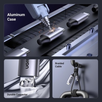 Кабель UGREEN CM556 USB-C to DisplayPort 8K Cable 2m (25158) Black