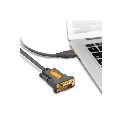 Кабель UGREEN CR104 USB to DB9 RS-232 Male Adapter Cable 1.5m (20211) Black