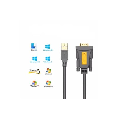Кабель UGREEN CR104 USB to DB9 RS-232 Male Adapter Cable 1.5m (20211) Black