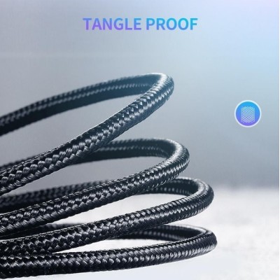 Кабель UGREEN US261 USB Type-C To USB Type-C 60W Round Cable Nickel Plating Aluminum Shell 3A 0.5m Black/Gray (50149)