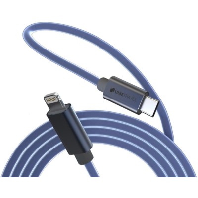 Кабель UMETRAVEL C6L Type-C-Lightning 1m silicone блакитний