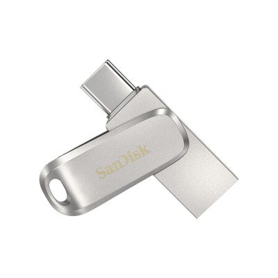 Накопичувач SanDisk 256GB USB 3.1 Type-A + Type-C Dual Drive Luxe Срібний (SDDDC4-256G-G46)