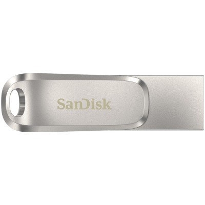 Накопичувач SanDisk 64GB USB 3.1 Type-A + Type-C Dual Drive Luxe Срібний (SDDDC4-064G-G46)