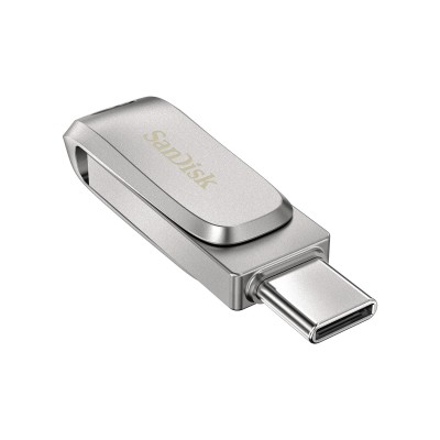 Накопичувач SanDisk 64GB USB 3.1 Type-A + Type-C Dual Drive Luxe Срібний (SDDDC4-064G-G46)