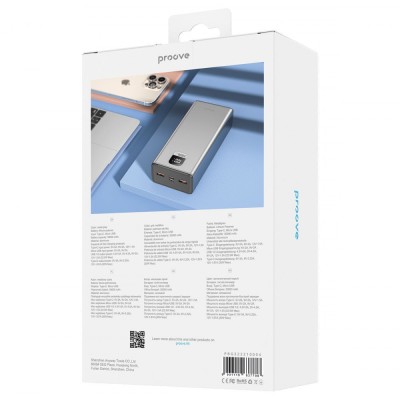 Портативна батарея Proove 30000mAh 22,5W Guardian (PBG322210004) Metal Gray