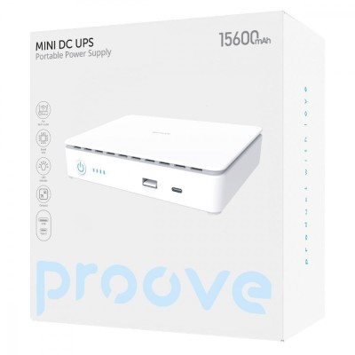 Портативне джерело безперебійного живлення Proove Mini DC UPS 15600mAh (UPSP15600102) White
