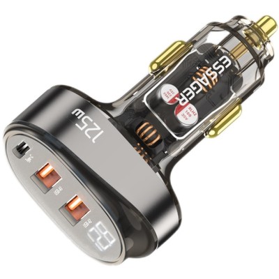 Автомобільний Зарядний пристрій Essager 125w Transparrent Digital Display Car Charger (ECC2AC-FM12-Z) Brown Автомобільний Зарядний пристрій Essager 125w Transparrent Digital Display Car Charger (ECC2AC-FM12-Z) Brown