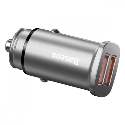 АЗП 2USB Baseus Square Metal QC 30W (CCALL-DS01) Black