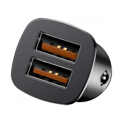 АЗП 2USB Baseus Square Metal QC 30W (CCALL-DS01) Black
