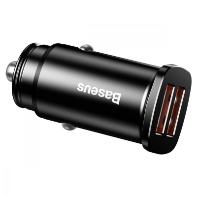 АЗП 2USB Baseus Square Metal QC 30W (CCALL-DS01) Black