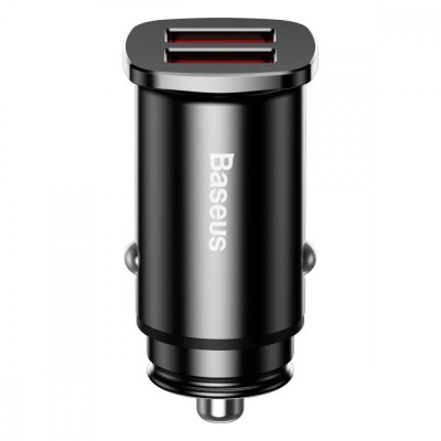 АЗП 2USB Baseus Square Metal QC 30W (CCALL-DS01) Black