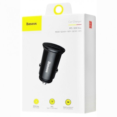 АЗП Baseus 1USB + Type-C Circular Plastic A PPS (5A) (CCALL-YS01) Black