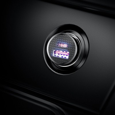 АЗП Baseus 1USB + Type-C Circular Plastic A PPS (5A) (CCALL-YS01) Black