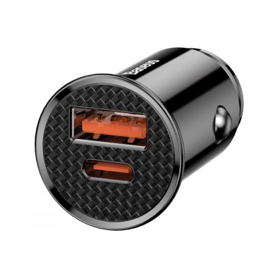 АЗП Baseus 1USB + Type-C Circular Plastic A PPS (5A) (CCALL-YS01) Black