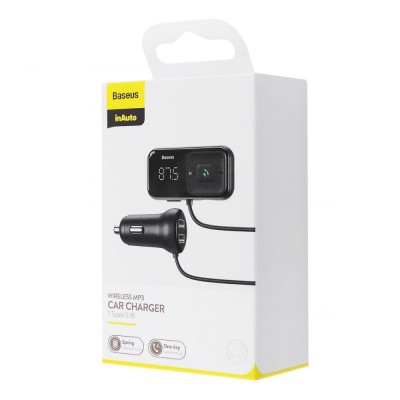 FM модулятор Baseus FM Launcher S-16 2USB (CCMT000201) black