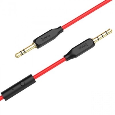 Кабель AUX Hoco UPA12 With Mic (1m) black