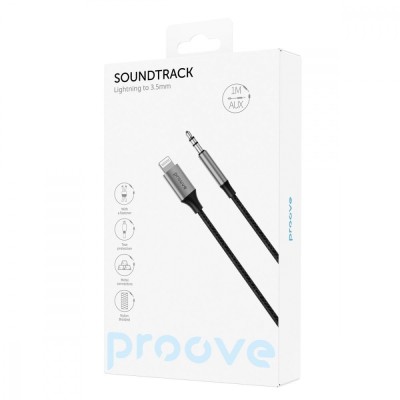 Кабель AUX Proove SoundTrack Lightning To 3.5mm (1m) (ACST00004801) Black