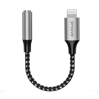 Перехідник AUX Proove SoundMesh Lightning to 3.5mm (ACSM00005101) Gray