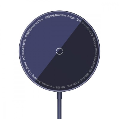 Бездротовий зарядний пристрій Baseus Simple Mini3 Magnetic Wireless Charger 15W (CCJJ040205) Purple