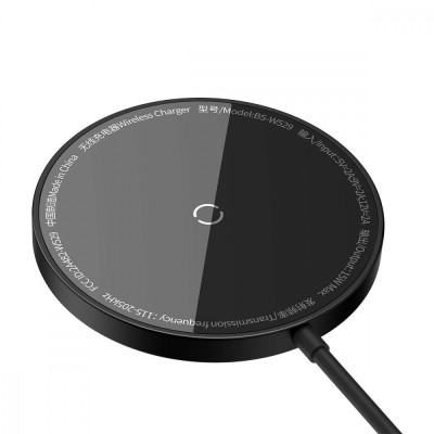 Бездротовий зарядний пристрій Baseus Simple Mini3 Magnetic Wireless Charger 15W (CCJJ040205) Purple
