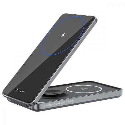 Бездротовий зарядний пристрій Proove Metal Edge 3 in 1 (WSME15010003) Black