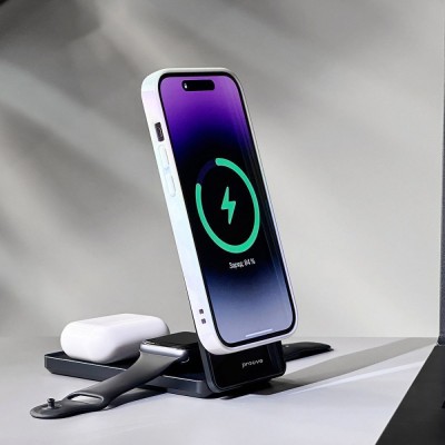 Бездротовий зарядний пристрій Proove Metal Edge 3 in 1 (WSME15010003) Black