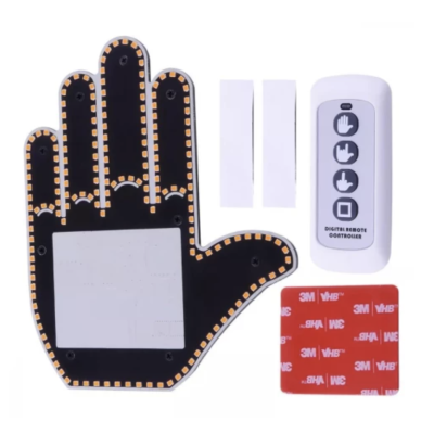 LED Hand на заднє скло автомобіля (without batteries) Black